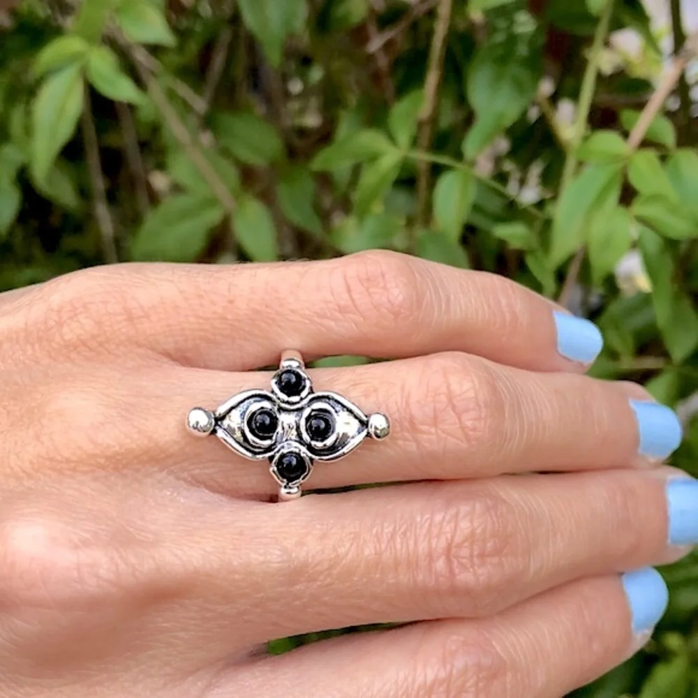 Black Boho Ring